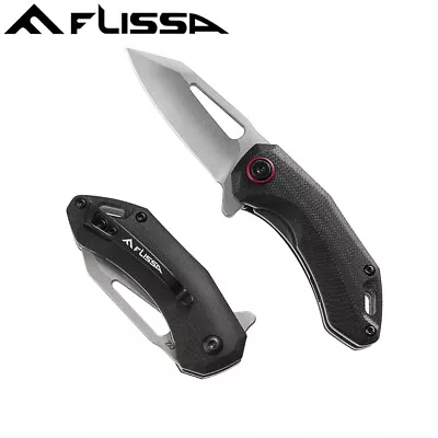 FLISSA Mini Pocket Knife Folding EDC Knife 2.5  D2 Blade G10 Handle For Outdoors • $24.99