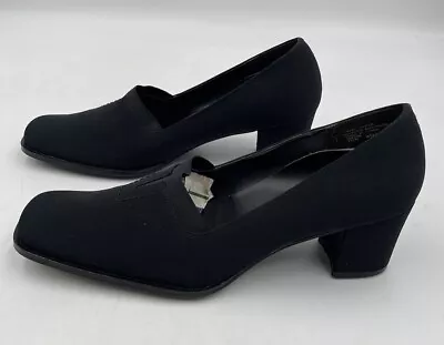 Mootsies Tootsies Womens Heels Shoes Black Square Toe Block Heel Size 8.5 Used • $9.99