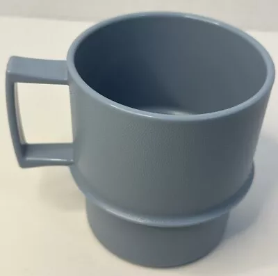 1 Vintage Tupperware 1312-25 Blue Stackable Coffee Mug Cup Camping USA 10 Oz. • $12