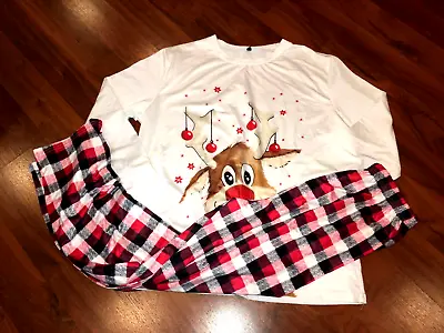 Rudolph The Red Nosed Reindeer Pajamas Set Abominable Snowman Christmas Gift L • $9.84