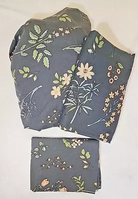 Retired Urban Outfitters Twin XL Sheet Set UO Home Floral Blue Gorgeous Print • $34.50