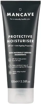 ManCave Anti-Ageing & SPF20 Moisturiser 100ml For Men Counteract Sign Of Prema • £14.68