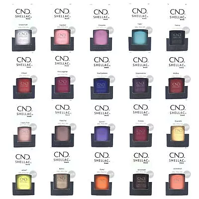 £16.95 • Buy CND SHELLAC GEL Nail Polish, 185 Colours, LARGE Top And Base Coat, WEAR EXTENDER