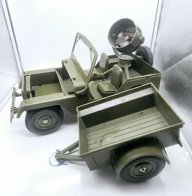 Marx Army Military Jeep Trailer Spotlight Stony Smith Vintage Toys 1960s • $99.95
