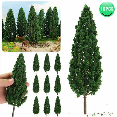 10pcs Model Pine Trees 7.5cm Green Railway Layout Landscape Miniature Scenery • $7.95