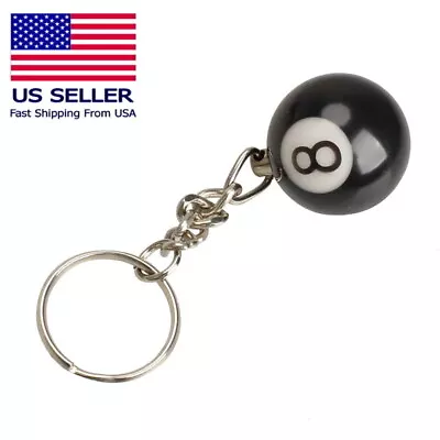 Pool 8 Ball Billiards Charm Keychain Pendant Cool Player Gift • $6.99