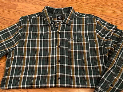 Volcom Classic Fit Plaid Button Up Long Sleeve Mens Medium • $18.99