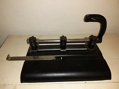 3 HOLE PUNCH MASTER PRODUCTS METAL W Cast Iron Handle !! U.S.A Heavy Duty • $24