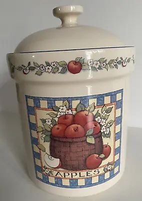 Vintage Susan Winget Jar Canister Country APPLES Farmhouse Cottagecore 5  • $12.99