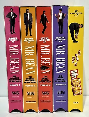 Lot Of 5 Rowan Atkinson As Mr. Bean VHS Tapes. 1990’s. Great Condition! • $15