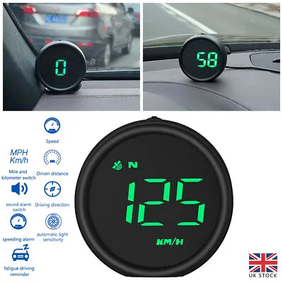 Green Digital GPS Speedometer HUD MPH/KM Overspeed Warning For Car Motorcycle • £19.99