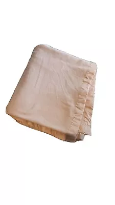 £40 • Buy Duchess Merino Wool JOHN Atkinson Powder Pink King Blanket Satin Trim England 