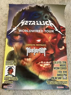 Metallica 2018 Madrid Spain Worldwired Tour Concert Poster • $20