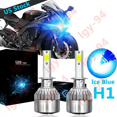 Ice Blue H1 LED Headlight Bulb High/Low Beam 110W C6 For YAMAHA YZF-R1 2004-2005 • $18.28