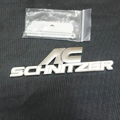 1x Chrome White Silver AC SCHNITZER Metal Front Grille Badge Emblem Engine Power • £9.59