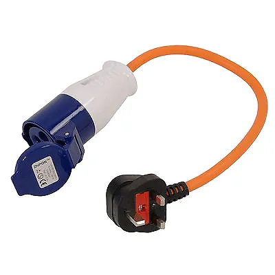 16amp Hook-Up Adaptor Lead 250V Caravan Plug Converter Cable Camping 3 Pin UK • £9.99