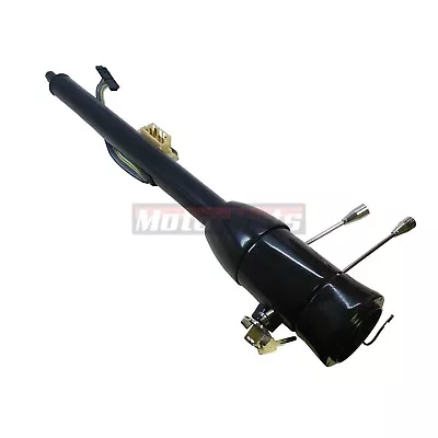 32  Black Stainless Floor Shift Tilt Steering Column W/ Ignition KEY GM Hot Rod • $449.99