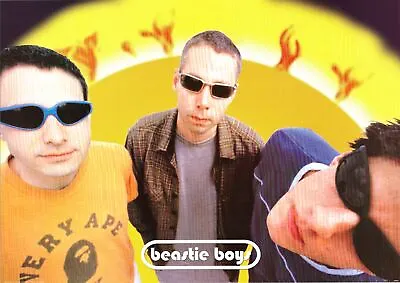 Vintage Beastie Boys Sunglasses Hip Hop Group Pyramid Poster 24 X 34 England • $50.94