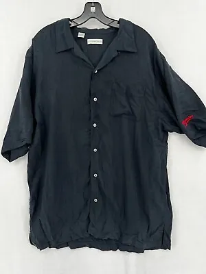 Milwaukee Tools Button Up Silk Camp Shirt Men's Size XL Black Short Sleeve • $19.94