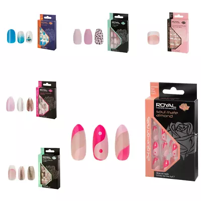 Royal Full Coverage False Nails With Glue Choose Your Style Shade Shape • £4.99