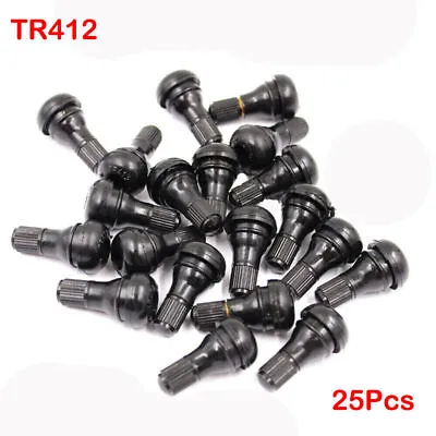 25pcs TR412 Tire Rubber Valve Stem For ATV Lawn Mower Garden Tractor Short Stem • $6.23