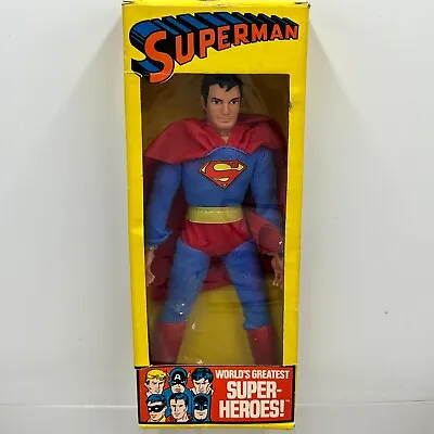 SUPERMAN 8  Mego Action Figure Vintage 1972 Original Open Box Very Nice Type 1 • $524.99