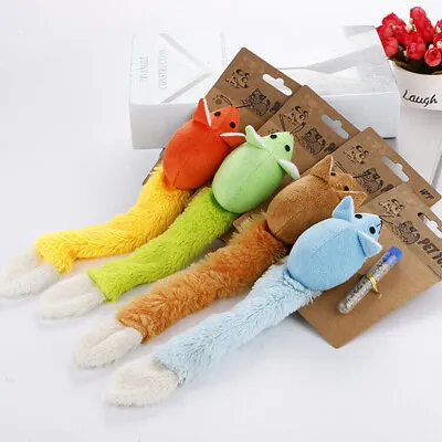 1pcs Catnip Mouse Cat Toy With Tube Of Catnip Refillable Plush Toy No Paper Card • $6.58
