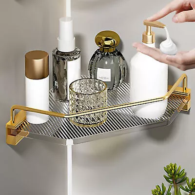 Bathroom Corner Shower Suction Shelf Tidy Wall Storage Basket Kitchen Caddy Rack • $37.04