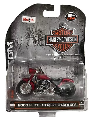 Maisto 2000 FLSTF Street Stalker Harley Davidson 1:24 Die-Cast Worn Packaging • $16.96