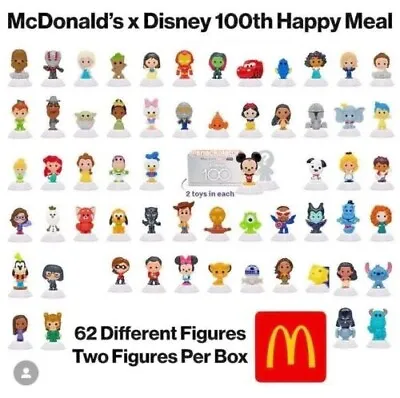 2023 McDONALD'S Disney's 100 Year Anniversary Celebration HAPPY MEAL TOYS OR SET • $6