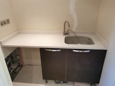 £270 • Buy White Carrara Quartz Worktop, Sink, Tap, Kitchen Unit 