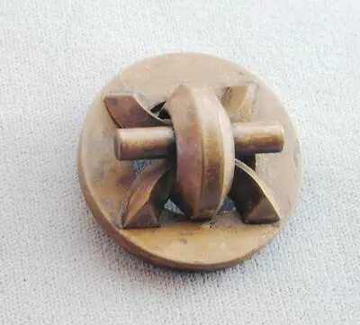 Victorian Gutta Percha Vulcanite Mourning Pin Pendant • $29.99