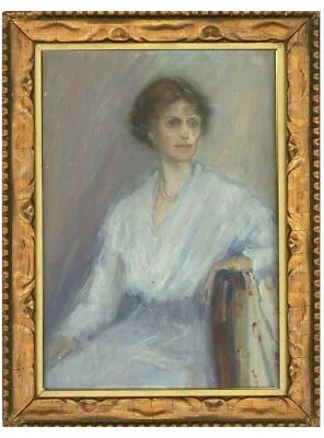 Early 20th Century Oil - Edwardian Elegance • £303