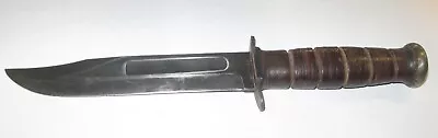 Early WW2 USMC KA-BAR FIGHTING KNIFE WWII USED BY A MARINE IN GUADALCANAL NICE • $325