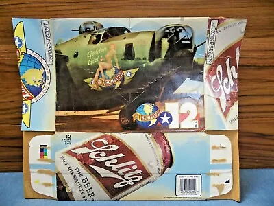 Vtg Schlitz Beer Cardboard 12 Pack Bottle Carrier Retro WWII GOLDEN GIRL 1995 • $19.99
