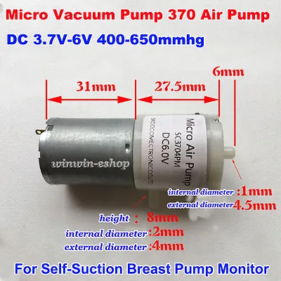 DC 3V-6V 5V Mini Micro Vacuum Pump 370 Motor Air Pump Negative Pressure Pump • $4.98