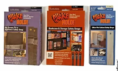 $10.75 • Buy Quake Hold Earthquake & Boat Safety Straps, Choice Of Bookcase TV/Appliance File