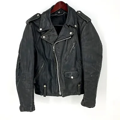 Vintage Schott NYC Perfecto Leather Moto Biker Jacket Size 38 Good Condition  • $377.99