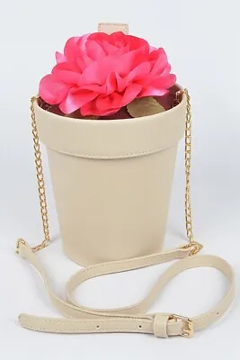 BNWT Rose Pot Iconic Swing Bag Flower Fun Bag Novelty Rose Purse • $20