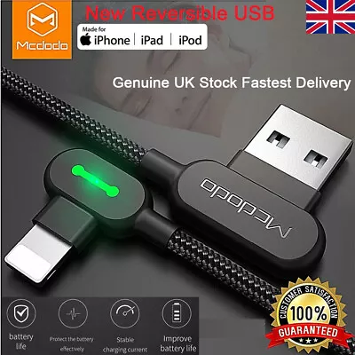 $8.99 • Buy MCDODO 90 Degree Right Angle USB Charger IPhone Cable For Apple IPhone IPad