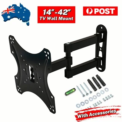 $21.49 • Buy Full Motion TV Wall Mount Bracket Tilt Flat Swivel 14''17''20''24''32''40''42''