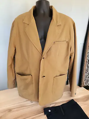 Men's Vintage Guide Gear Two Button Field Jacket XXL Tan Flannel Lining EUC • $33