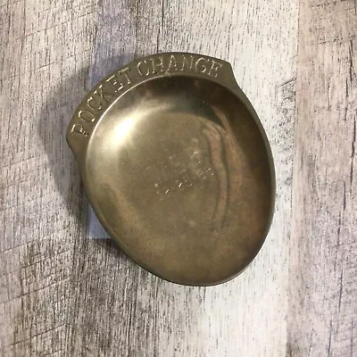 Vintage Brass Pocket Change Dish Bowl Tray Jewelry Key Holder Coin ~ Monogramed • $8.89