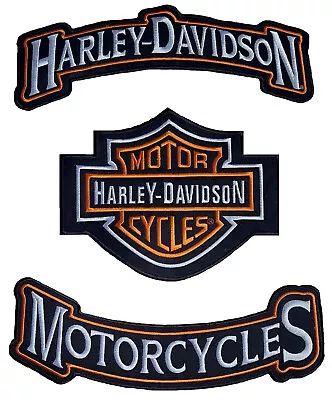 Motorcycle Harley-Davidson Patch Emblem Biker Vest Back Big Harley Set Patches • $24.99