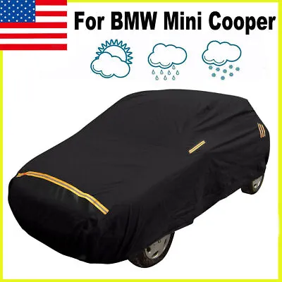Black Breathable Full Car Cover Fits For BMW Mini Cooper - Indoors & Outdoors US • $35.99