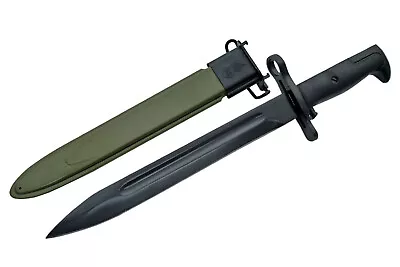 M1 Bayonet Military Stainless Steel Knife Army Marines W/ Scabbard 15.75  Repo • $49.32