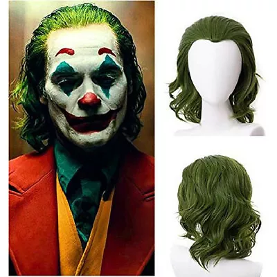 Joker Arthur Fleck Joaquin Phoenix Cosplay Wig Curly Hair 35cm Halloween Prop • £14.99