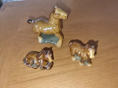 Wade: Horse Set.(3) Pieces. 1974-81. VGC • £6.99