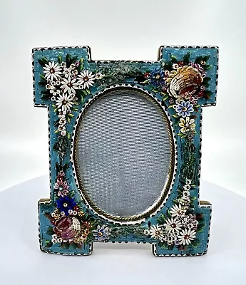 Antique Micro Mosaic Floral Picture Frame • $150