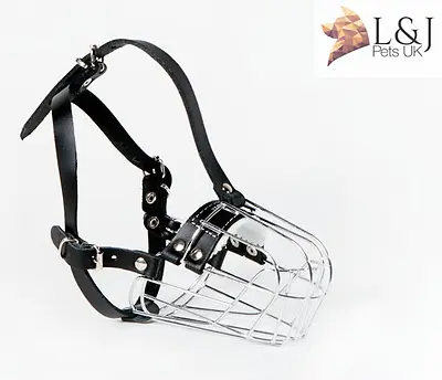  New Metal STRONG Wire Basket Dog Muzzle For Pappilon  Spitz Jack Russell Other • £18.50